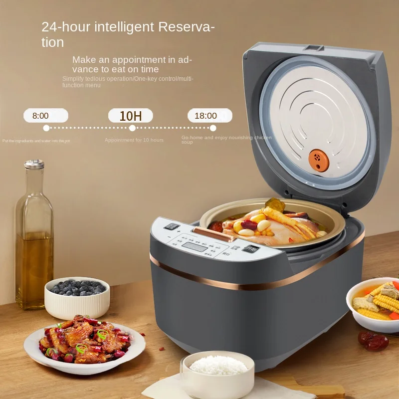 900W Intellint Digital Rice Cooker Energy-Saving 5L Lar Capacity Mini Electrical Appliance Microcomputer Controlled Cooking Food