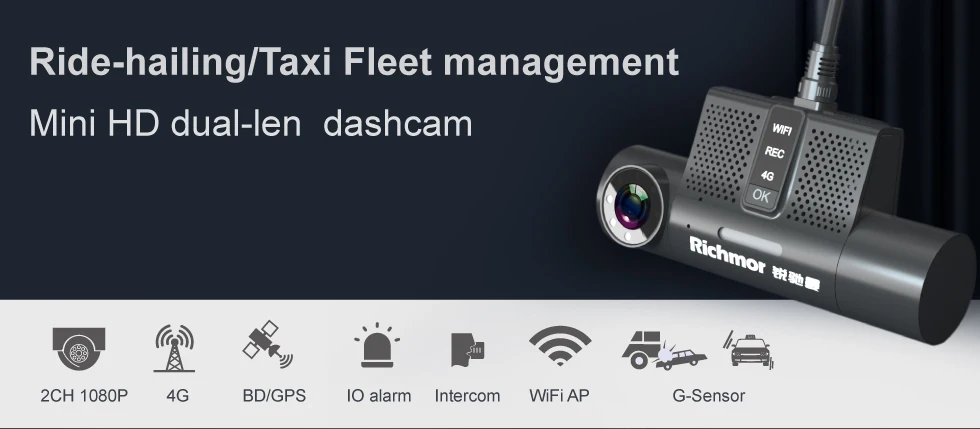 2ch 1080P mini 4G GPS видеорегистратор такси грузовик черный ящик слежение двойной объектив mdvr 4g gps