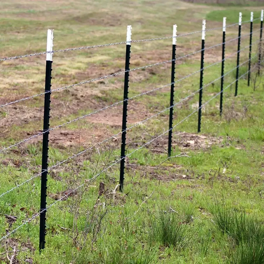 Прямая поставка с завода 6 футов T_Fence_Post колючая проволока использованная оцинкованная американская сельскохозяйственная сталь железная зеленая металлическая Т-образная стойка