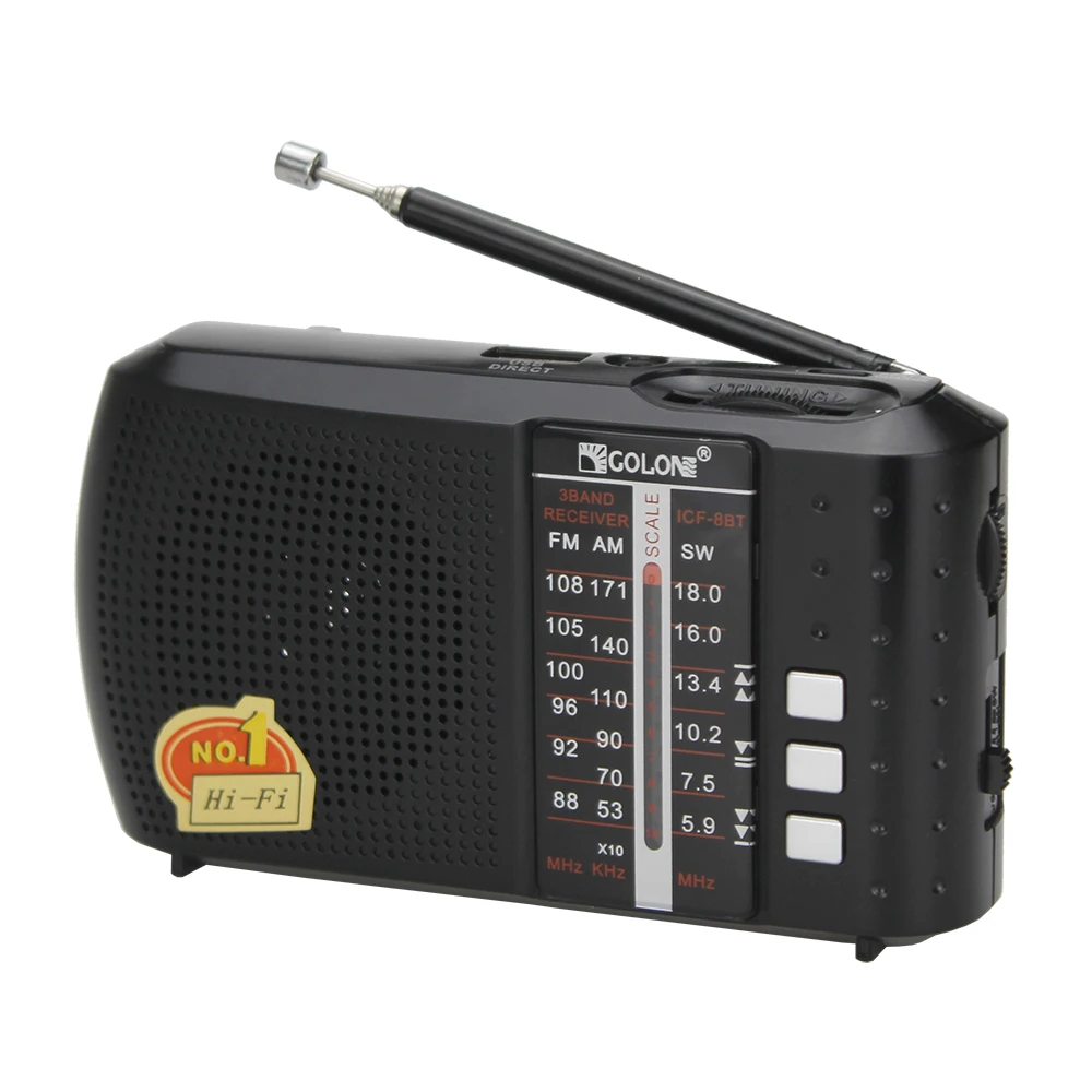 mini portable am fm sw multi band radio receiver with USB plug ICF-8BT pocket retro usb radio with earphone jack