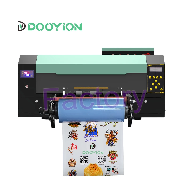 dooyion Factory Uv Dtf cup wrap A3 crystal sticker xp600 roll to roll ab film Dtf UV Printer With laminator all in one
