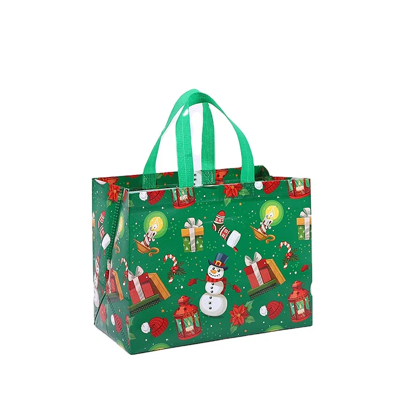 Christmas Candy Cookie Gift Bags Plastic Biscuits Snack Packaging Bags Xmas Party Decoration Favors Storage Bag