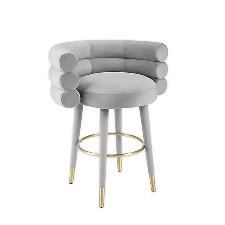 Hot Sale Business Coffee Restaurant Bar height Front Desk Swivel Lift Black High Counter Metal Bar Stool Chair