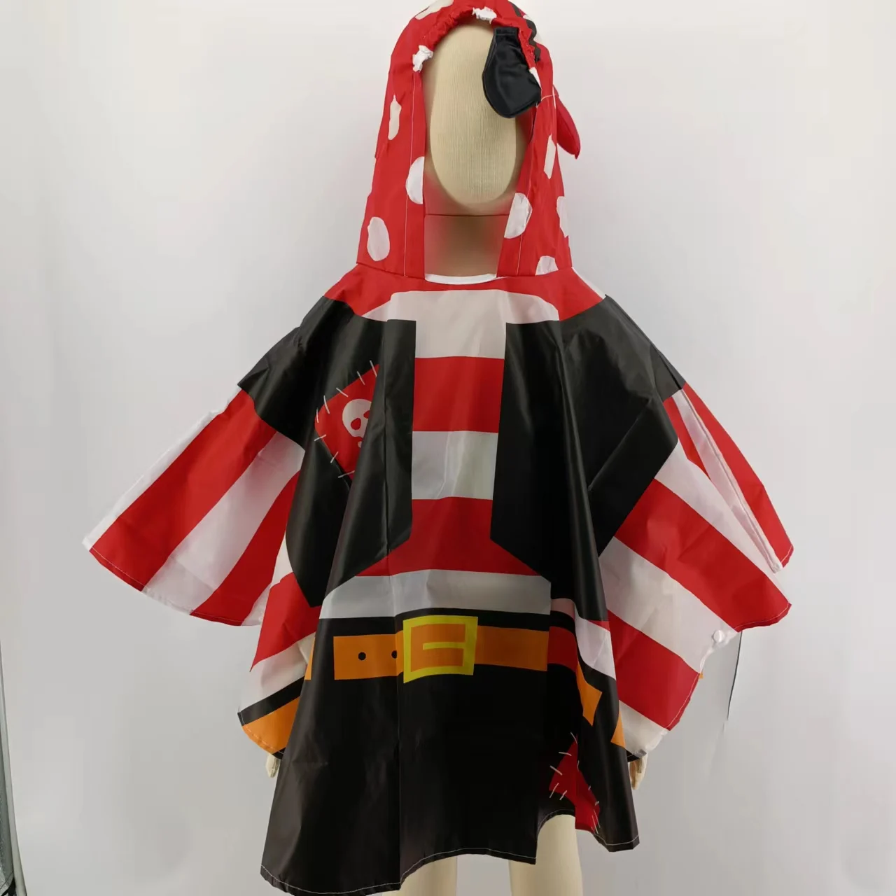 JSMANA Boys Girls Cartoon Recycled Waterproof Poncho Children Rain Coat Hooded Impermeable Rainwear Rainsuit Raincoat For Kids