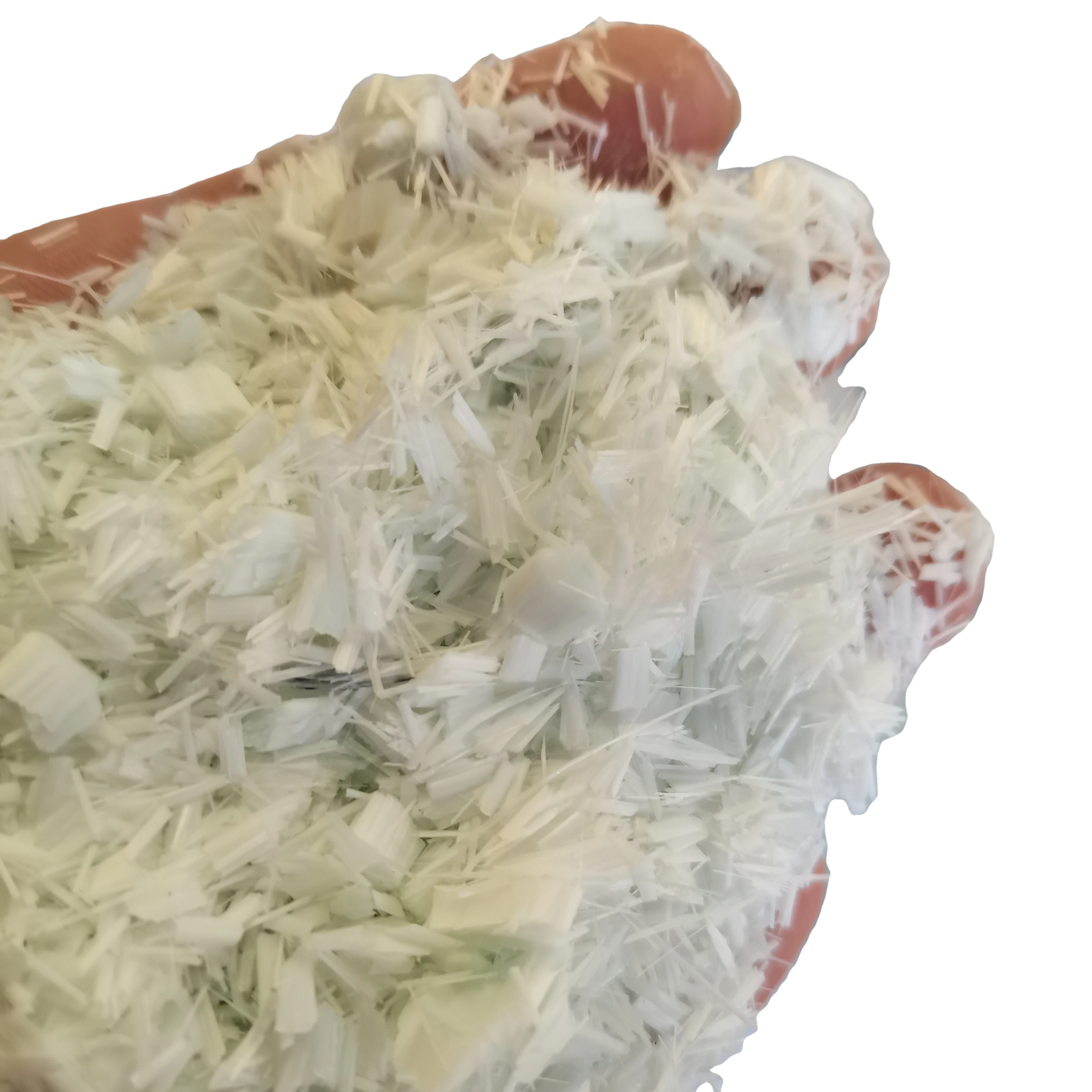 Белое 100% Высокопрочное полипропиленовое волокно 3-19 мм для бетонного