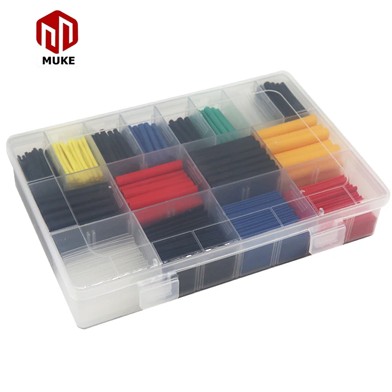 580pcs Heat Shrink Tubing 2:1 Electrical Wire Cable Wrap Assortment Electric Insulation Heat Shrink Tube Kit Gaine Thermoretract