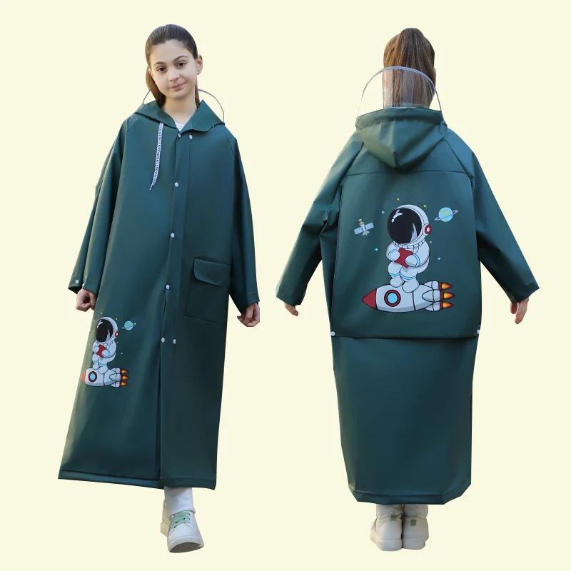 Eva Custom Cute Teenage Shop Waterproof Trench Children Child Girls Rain Coat Raincoat For Kids