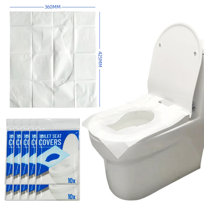 Disposable toilet seat covers 10 sheets packs toilet sit cover paper for travel