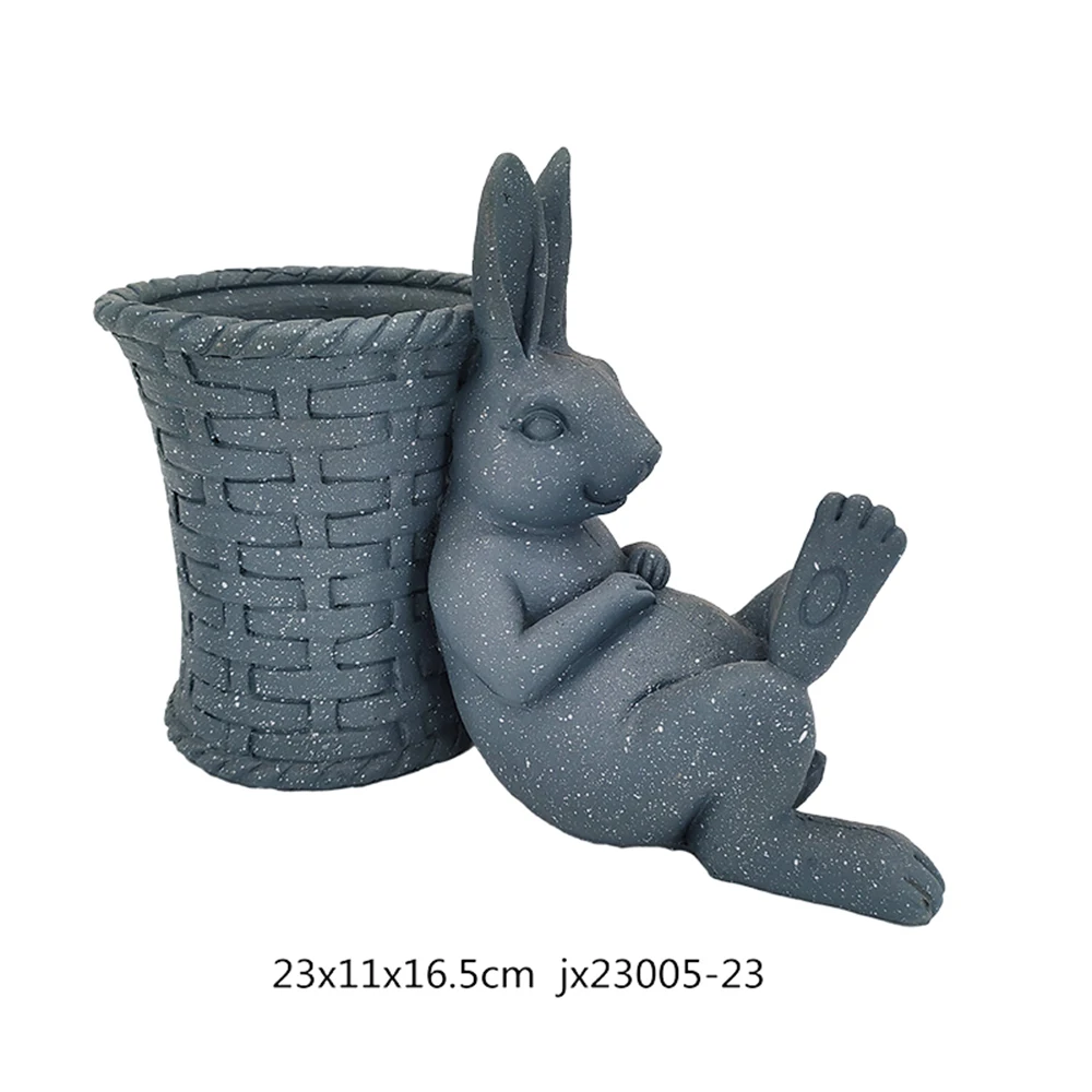 Easter Bunny Magnesia Crafts Flower Pot Garden Decoration Bunny