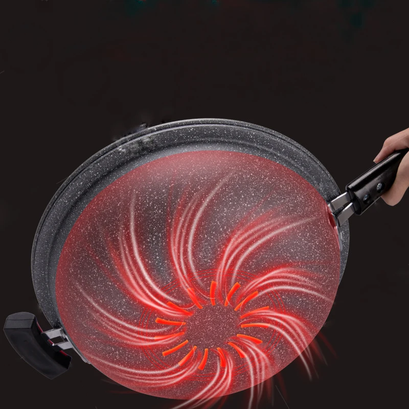 
2021 New Factory Wholesale Energy-saving Vacuum Smokeless Cast Iron Pressure Cooker Wok 