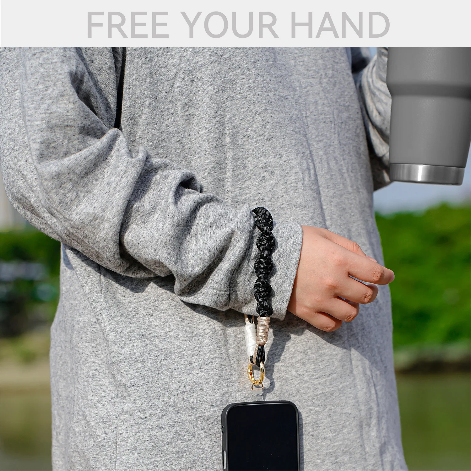 2025 Handmade Mobile Phone Lanyard Wear-resistant Durable Mobile Phone Chain Outdoor Sports Anti Lost Cell Phone Strap Keychain