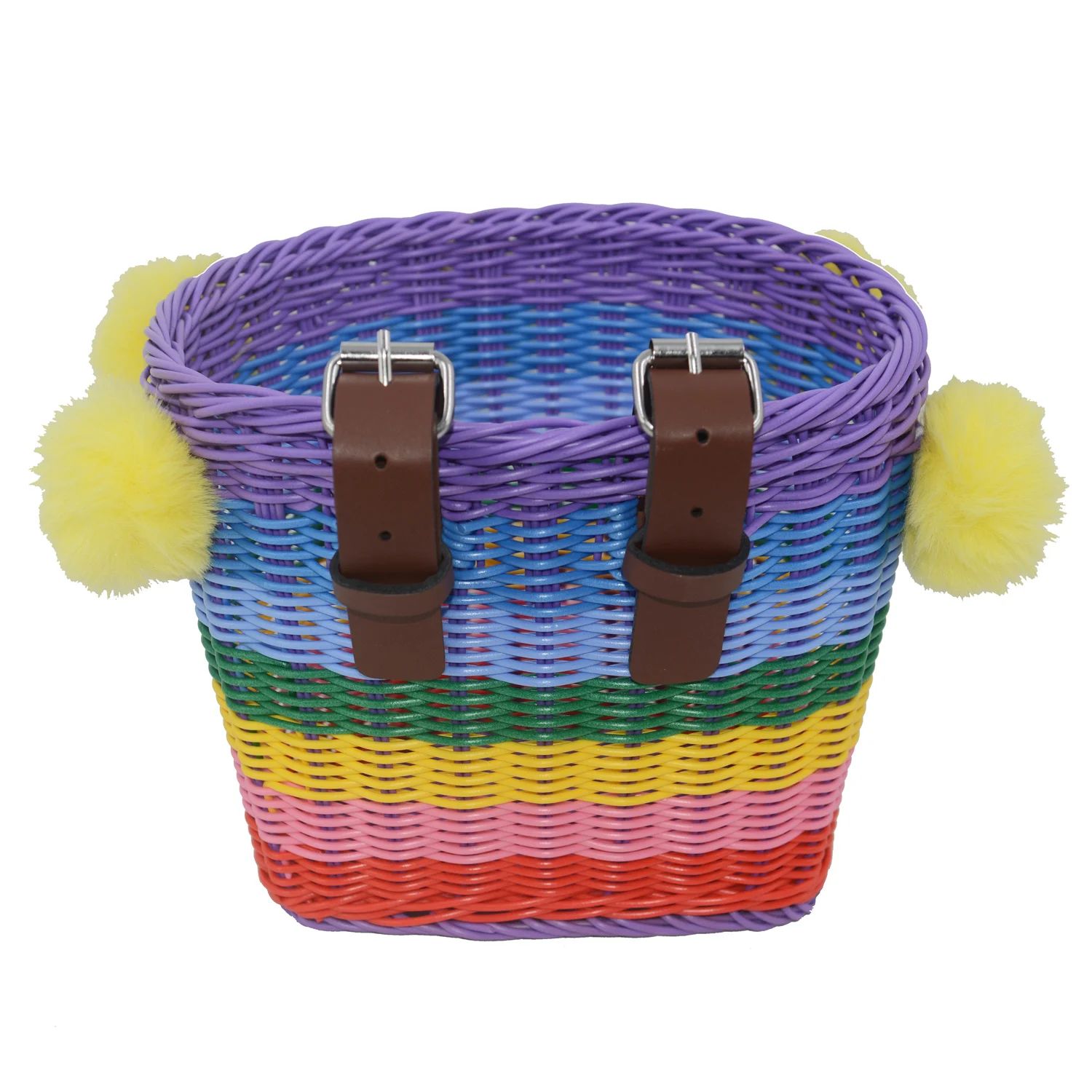 HandWoven Utility Storage Toy Baskets Soft Plastic Removable Large Waterproof Pet Carrier Bicycle Basket