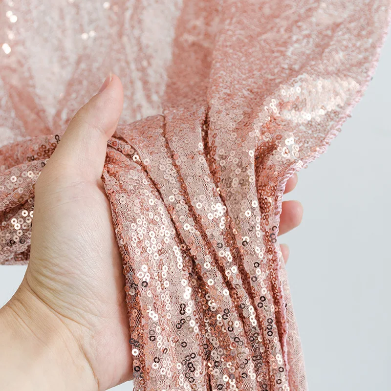 SCBC-01 ins hot sales rose gold sequin curtain backdrop 4x8ft glitter background drapes for wedding party