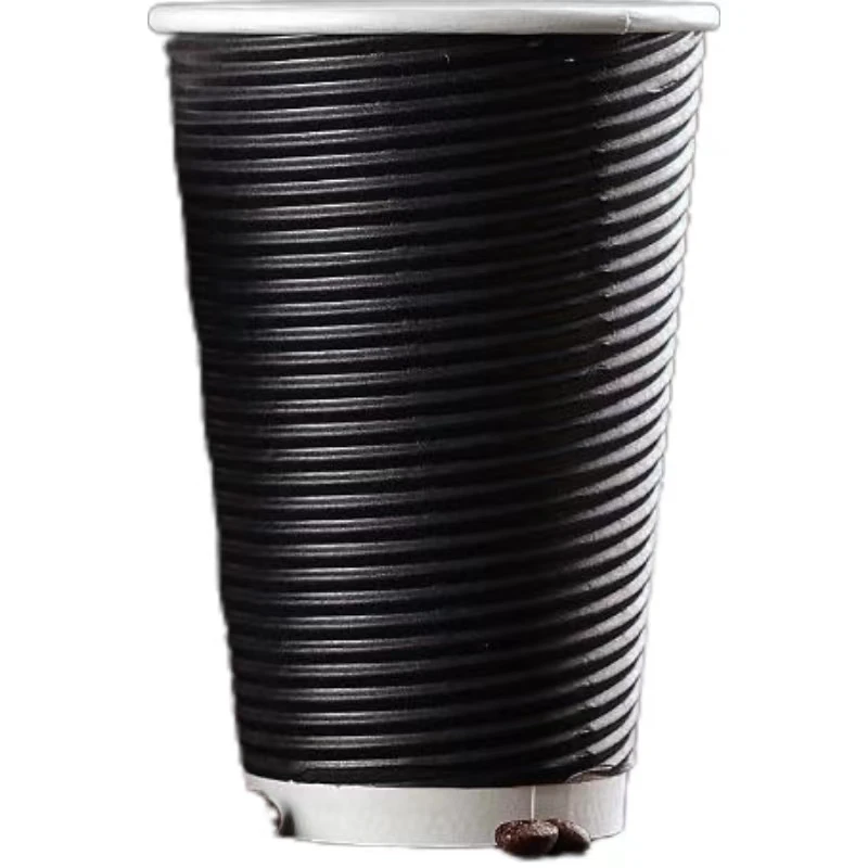 Индивидуальный дизайн одноразовые Печатные 8 унций 10 12 16 гофрированные кофейные чашки с двойной