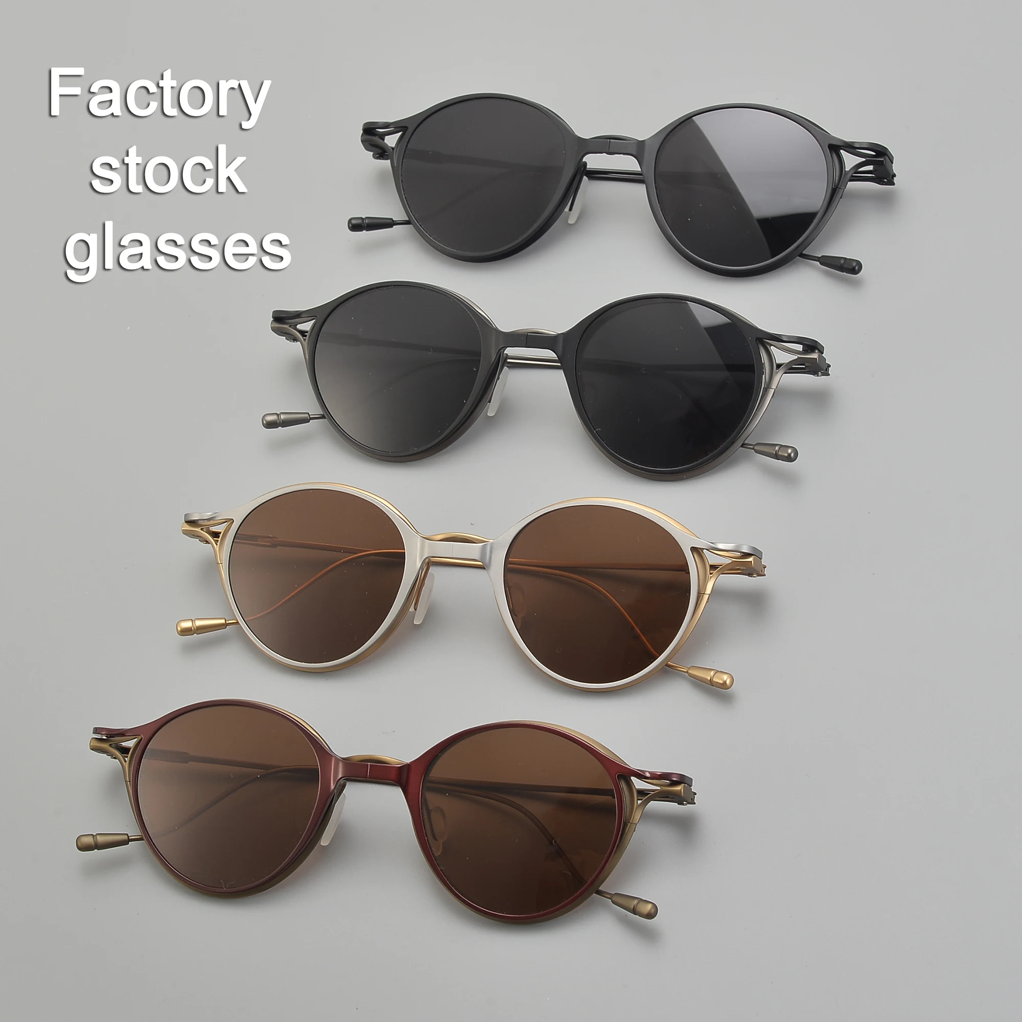 High-quality dual-purpose detachable sunglasses for men and women titanium round eye protection myopia glasses frame