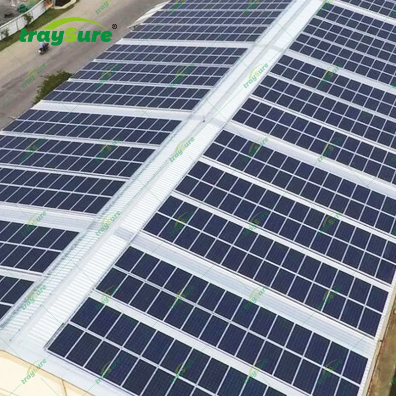 TRAYSURE Rooftop Solar Mounting System Perforated Cable Tray Customized Metal Roofing Solar Panel Rail Solar Mounting System