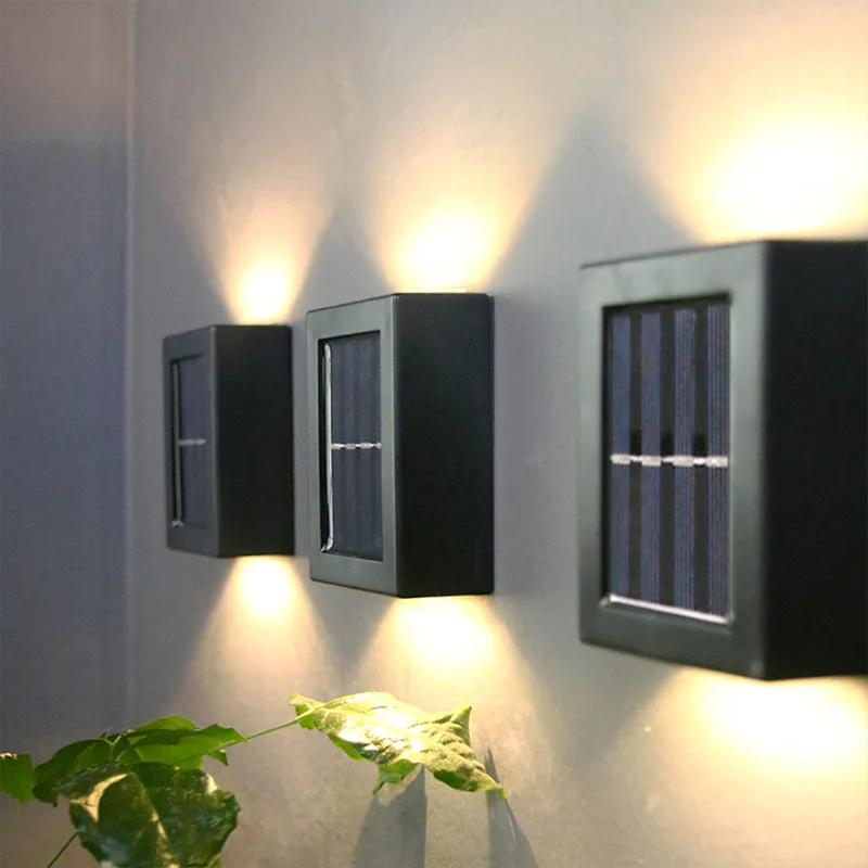 Wholesale Solar Night Light Waterproof Led Up and Down Luminous Outdoor Decorative Garden Wall Light