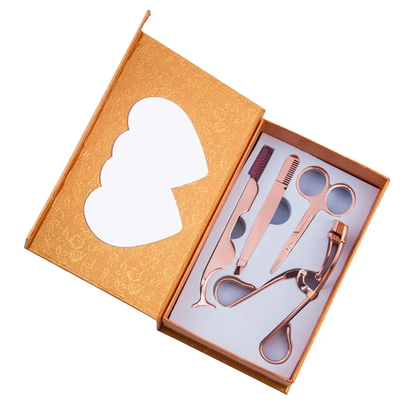 
Queecy Girls Stainless Steel Eyelash Curler Eyebrow Scissors Eye Lash Tweezer Eyebrow Tweezer 4 In 1 Make Up Tools Set 