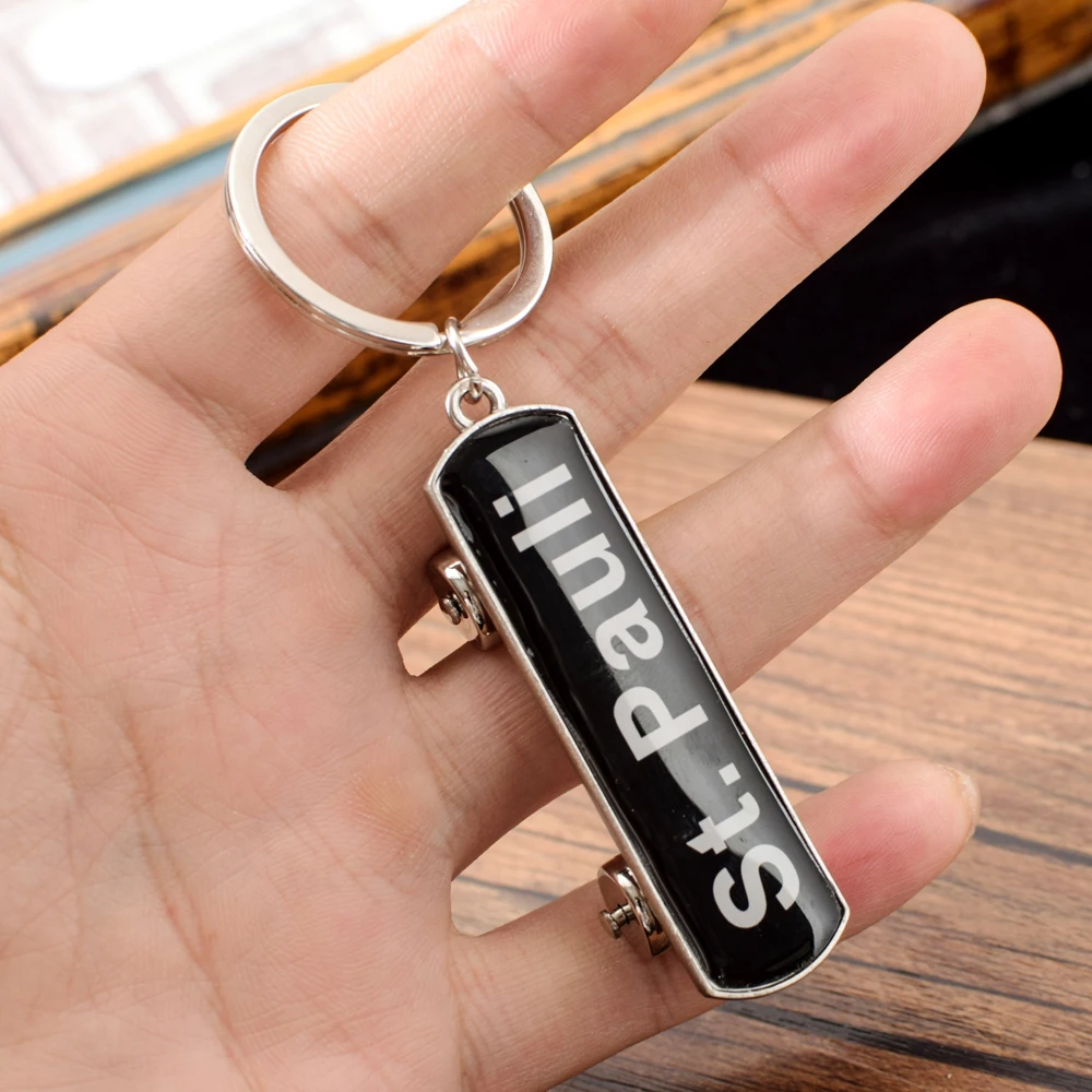 Creative Skateboard Metal Keychain Sports Related Gifts Scooter Keychain
