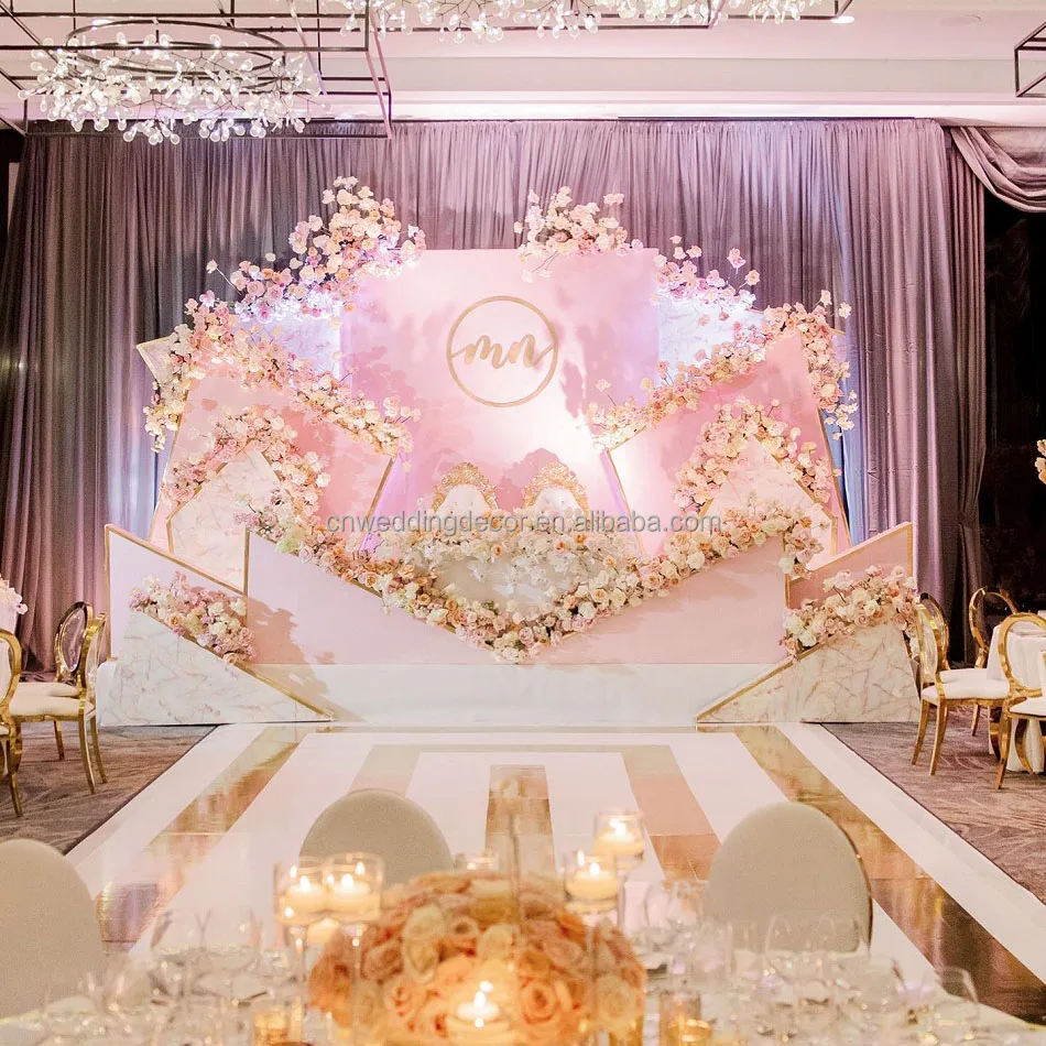 Newly Arrival White Wedding Acrylic Backdrop Decoration Wedding Props