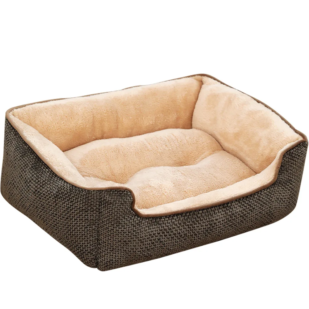 Wholesale Luxury Large Washable Memory Foam Orthopedic Pet Dog Bed Cats Dogs Cushion Comfortable Square Pet Beds