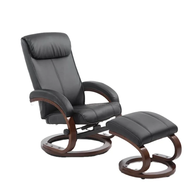 Living Room Furniture Sofa Leather Reclining Recliner Chair with Ottoman Recliner Sofa