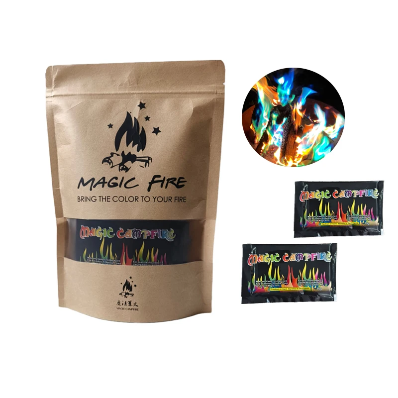 Sunrich Brand Art Powder Colorant Dust Colorful Flame Camp Magical Pit Flash Trick Factory Wholesale Magic Fire