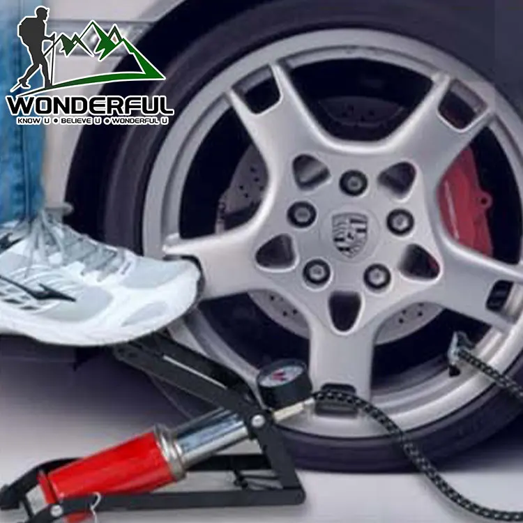 Mini Hand Portable Aluminum Bicycle Air Compressor High Pressure Floor Pump With Gauge