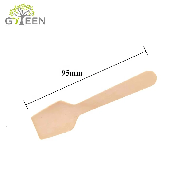 70mm Take Away Tableware Wooden Teaspoon Spoons Dinner Spoon Eco-friendly Wood for Sale Natrual Compostable Disposable Birch