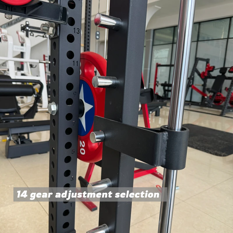 Commercial All-in-One Gym Fitness Power Rack Multi-Functional Smith Squat Rack Exercise Machine for Chest and Shoulder Workout