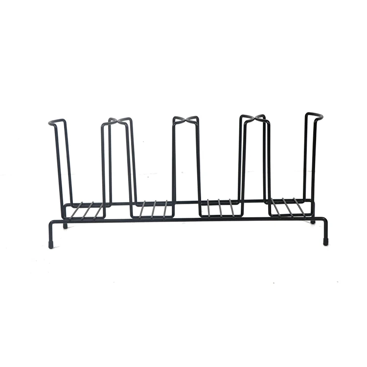 4 Dividers Metal Cup Storage Rack Paper Cup Holder for Retail Shops