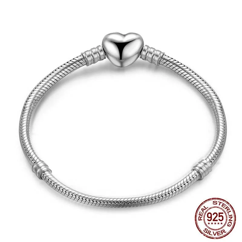 26 Letter Initial Character 925 Sterling Silver Bead Charm For DIY Bracelet Necklace Making Accessory