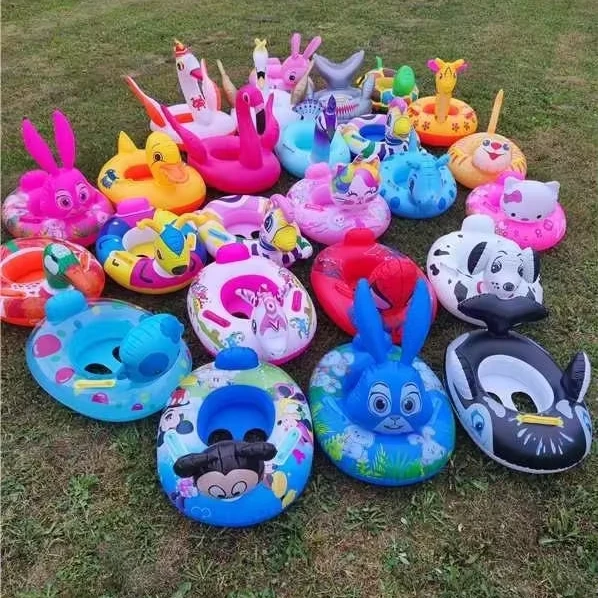 High Qoulity Kids Unicorn PVC Inflatable Swimming Ring Floater Infant Animals Swim Ring with Handles