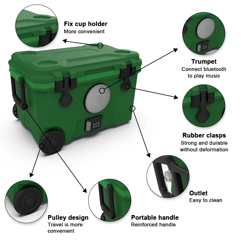 New Arrival portable speaker radio leakproof portable cooler box for  travel