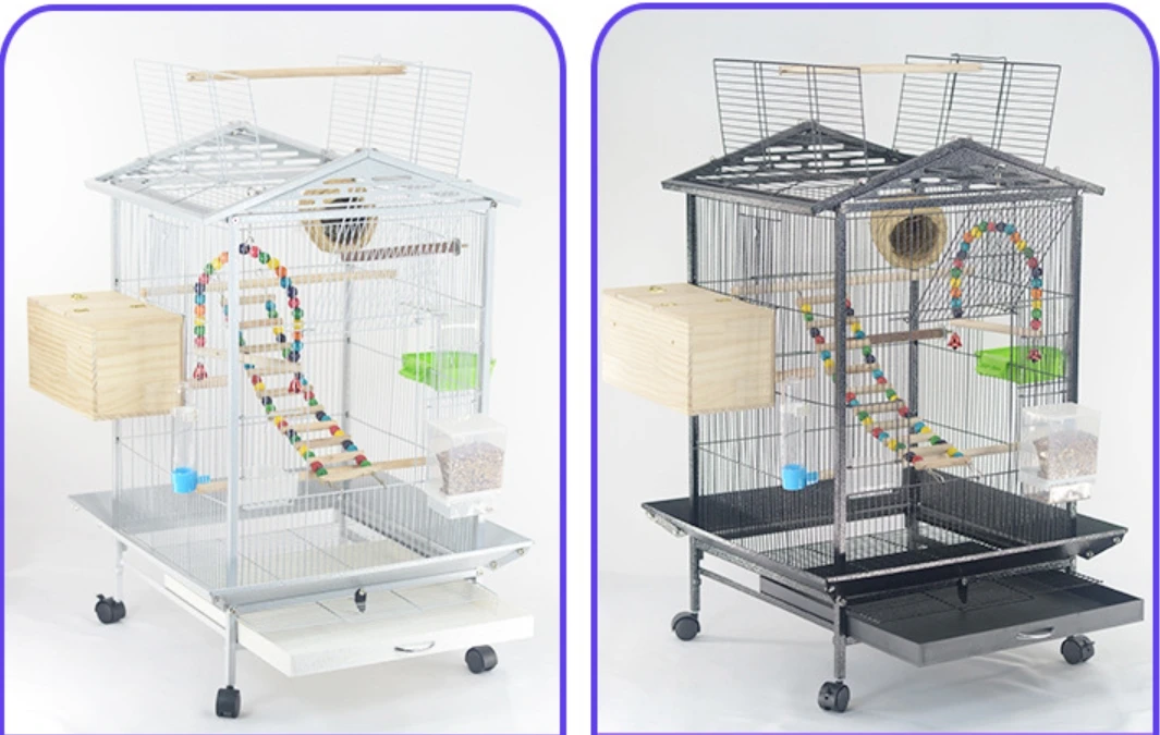 Bangke Wholesale steel bird house High-quality Square Birds Cage Home parrot Breeding Cage Portable Pet Travel nest