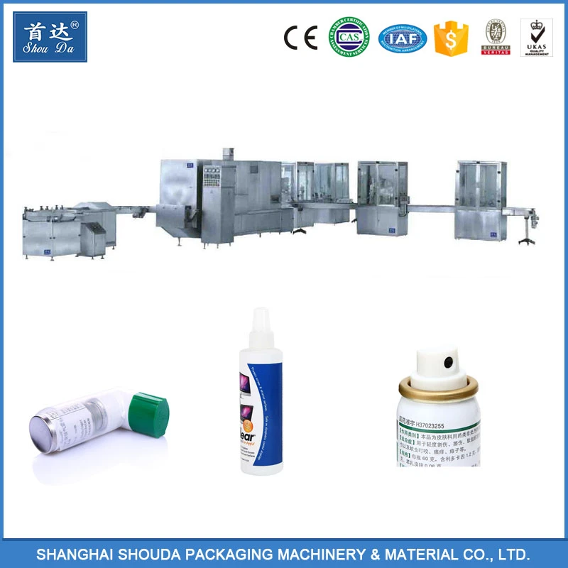 Deodorant  Gas aerosol  filling machine with Explosion-proof function Production Line Machine