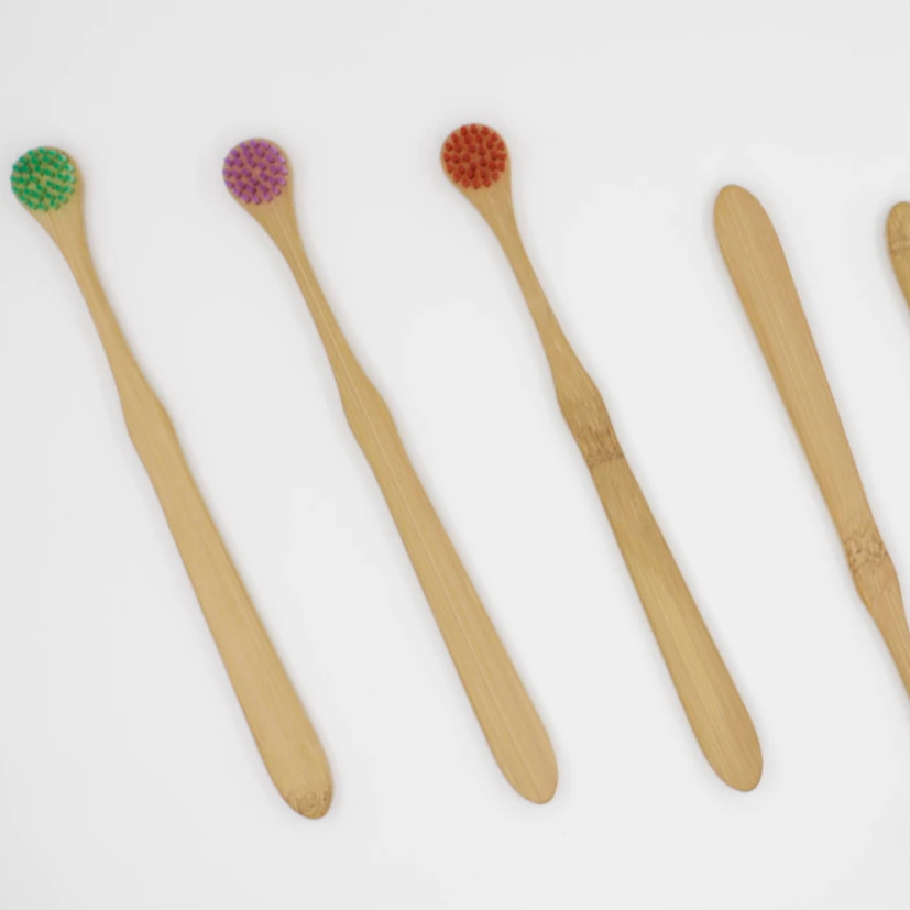 Hot sale oral care bamboo tongue cleaner 100% Eco friendly natural biodegradable bamboo tongue scraper