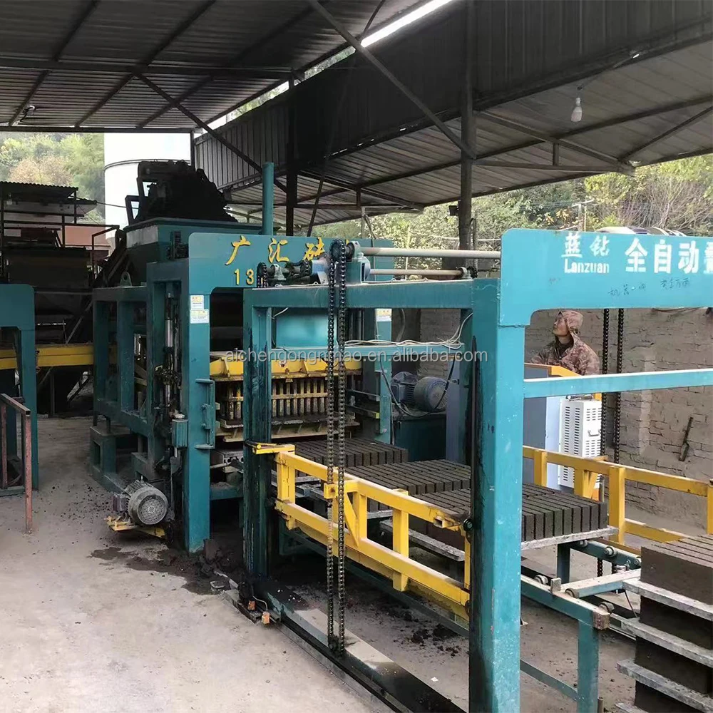 Aichen QT4-26 Hollow Semi automatic Block brick making machine sand Bock Production line