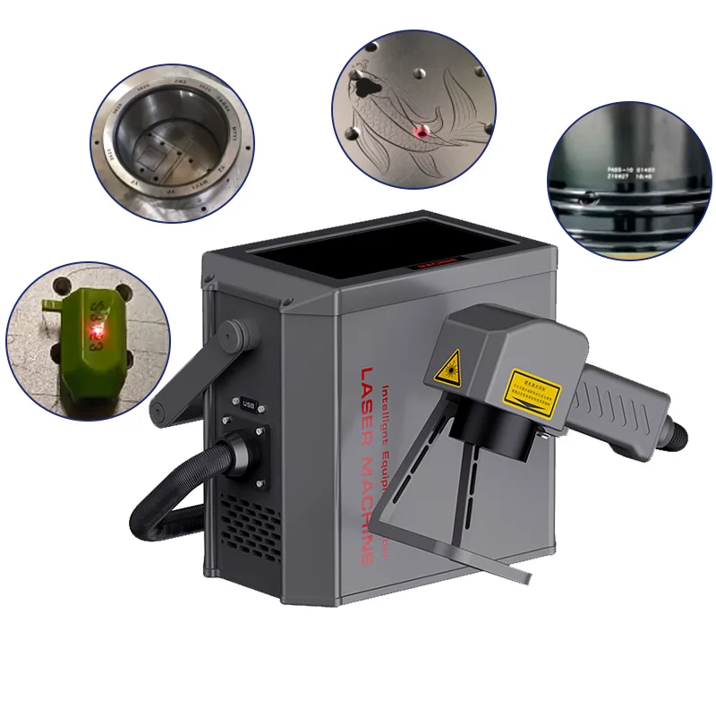 handheld fiber laser marking machine on steel