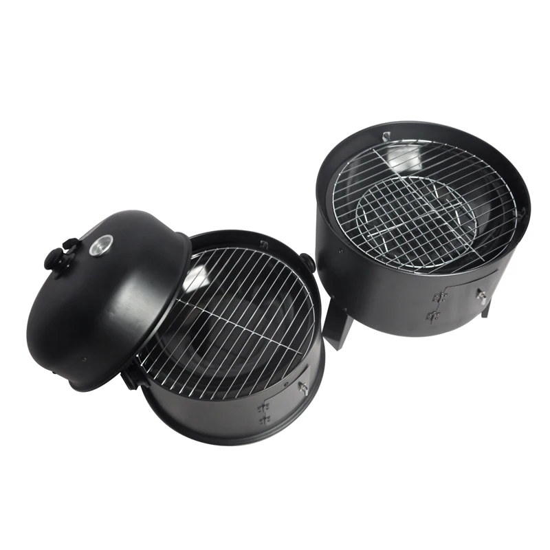3-in-1 Smokeless Charcoal Vertical Barrel BBQ Grill Smoker 3-Tier Tower Design 14 Reviews