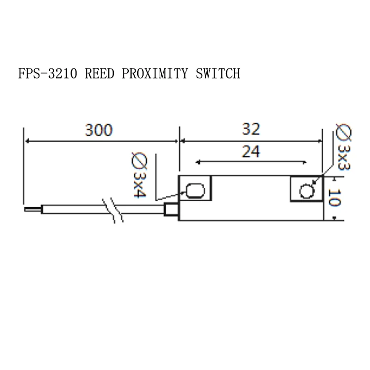 FPS-3210 NO/NC rectangular/Cylindrical Plastic Sealed Magnetic Reed Proximity Sensor Molded Position Inductance Switch