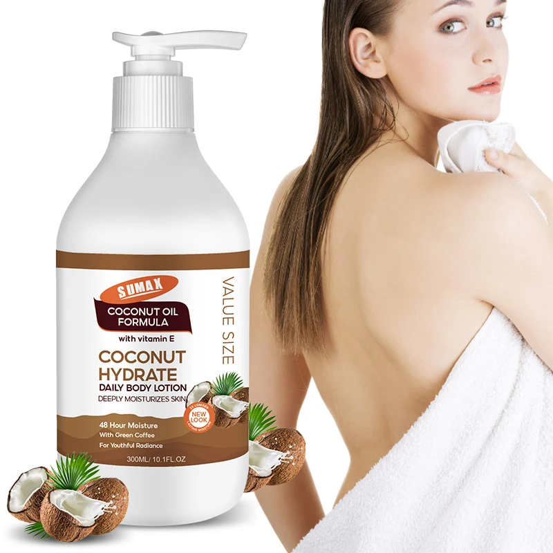 Sumax 300ml Coconut Moisturizing Cream Body Lotion For Daily Self-care Routine