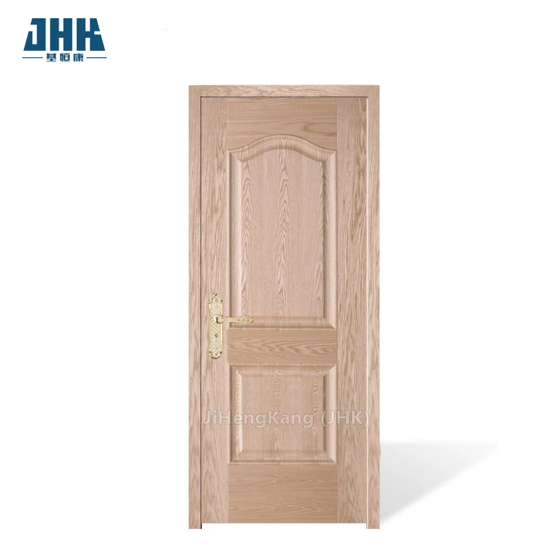 JHK-M01 N-red oak unfinished embossed raise panel Veneer interior wooden swing door modern wood door designs Good quality Modern