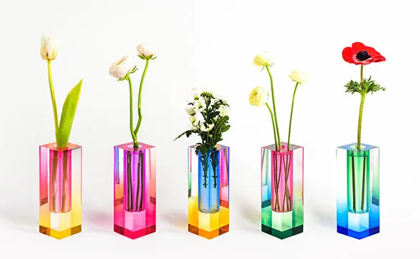 Acrylic Luxury Crystal Vase Ornaments Living Room Flower Mashite Modern Minimalist European Table Decoration