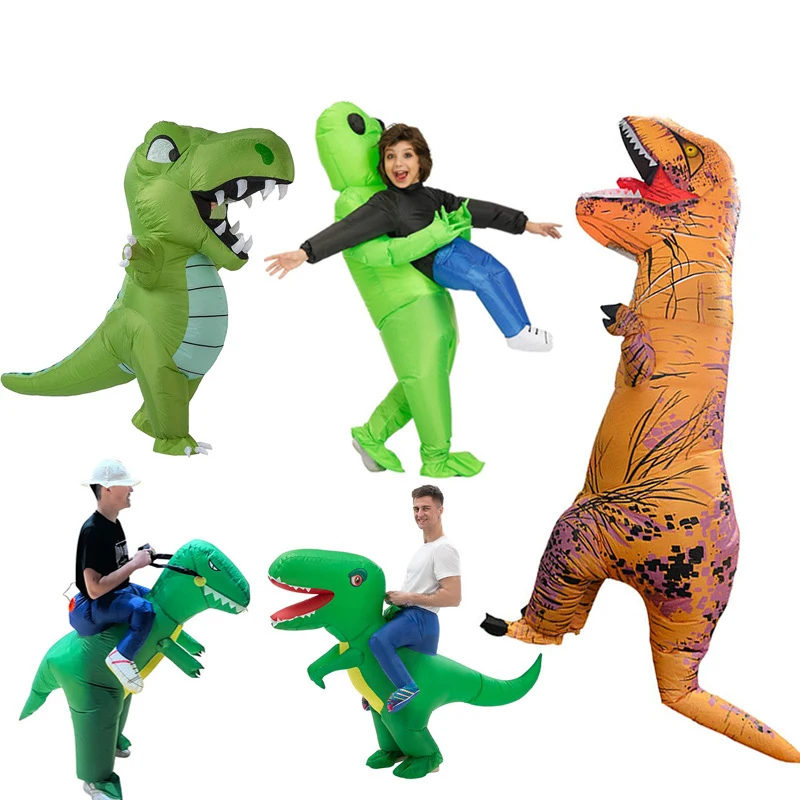Inflatable Costume Children Kids Dinosaur New Design T-Rex Costumes Blow Up Cospaly Ride On Animal Costume