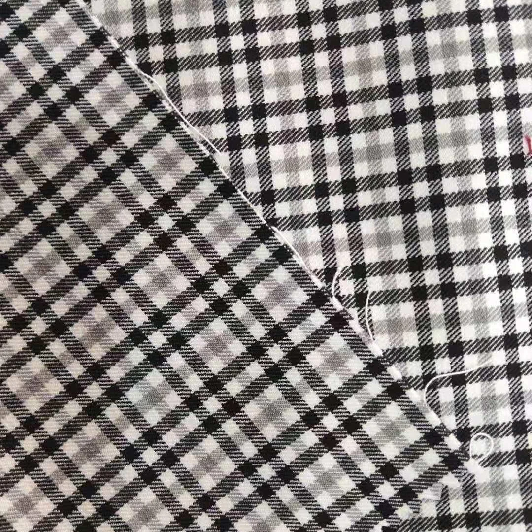 Wholesale New yarn dyed check Lenzing Ecovero Viscose yarn bengaline fabric import from china women stretch pants