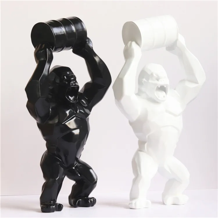 Лидер продаж статуэтка из смолы King Kong Gorilla скульптура в виде животного подарки и поделки украшение для дома рождественские