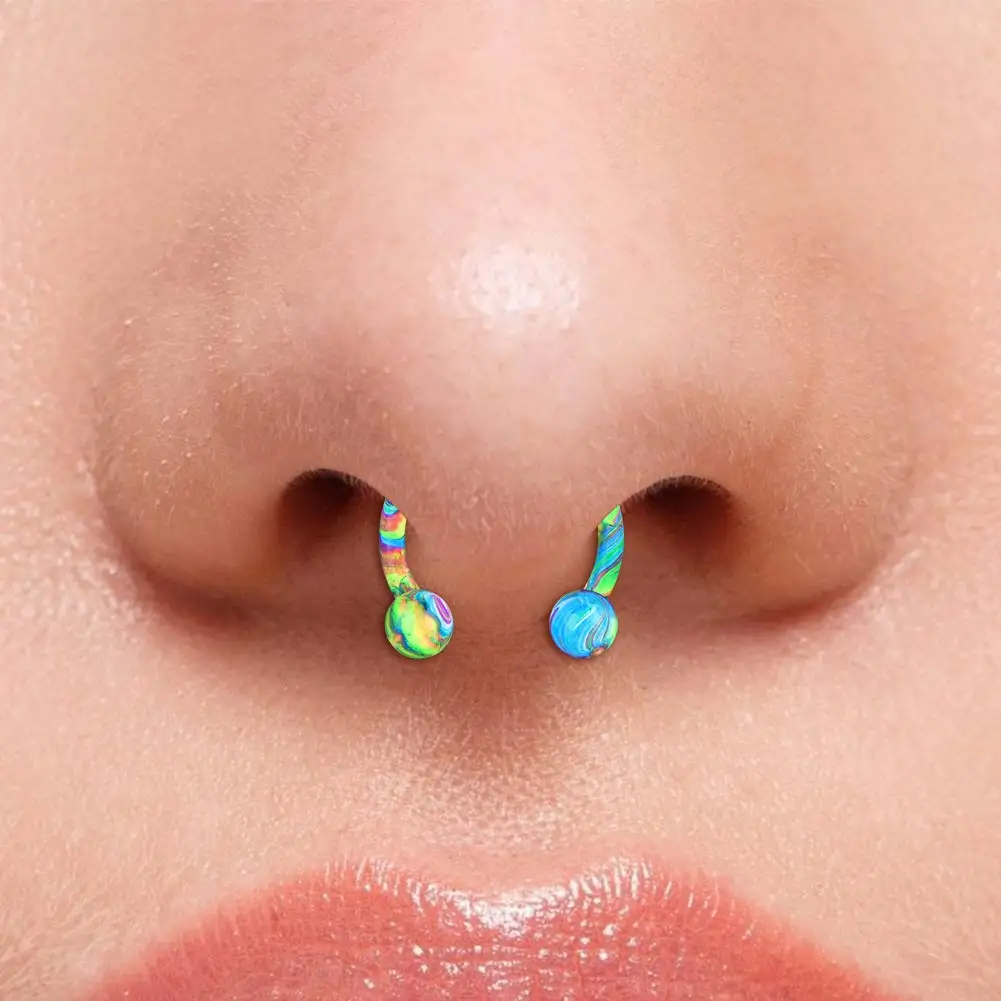 16G Stainless Steel Horseshoe Nose Septum Rings Piercing Jewelry Cartilage Helix Tragus Earring Hoop Lip Horseshoe Piercing