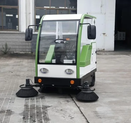 SC1900M  electrical semi-enclcosed industrial ride on type road street sweeper