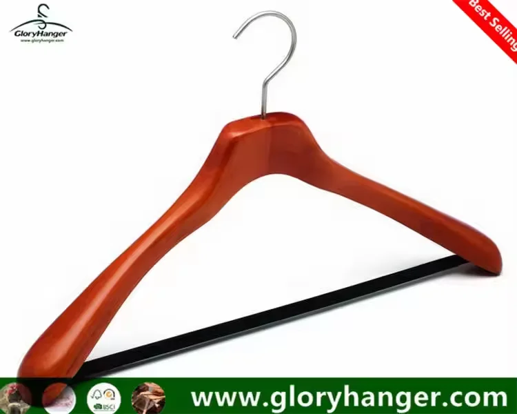 Glory Hanger High quality luxury wooden hanger with wide shoulder